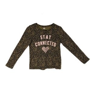 Old Navy Girl’s Leopard Print Stay Connected Long Sleeve Ter
